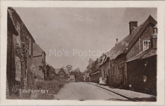 Hampshire Postcard: Brockhurst Gosport Village Street Scene RPPC XT3515