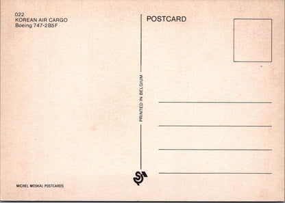 Boeing 747 Postcard: Korean Air Cargo Freighter Aircraft Jumbo Jet XT3867