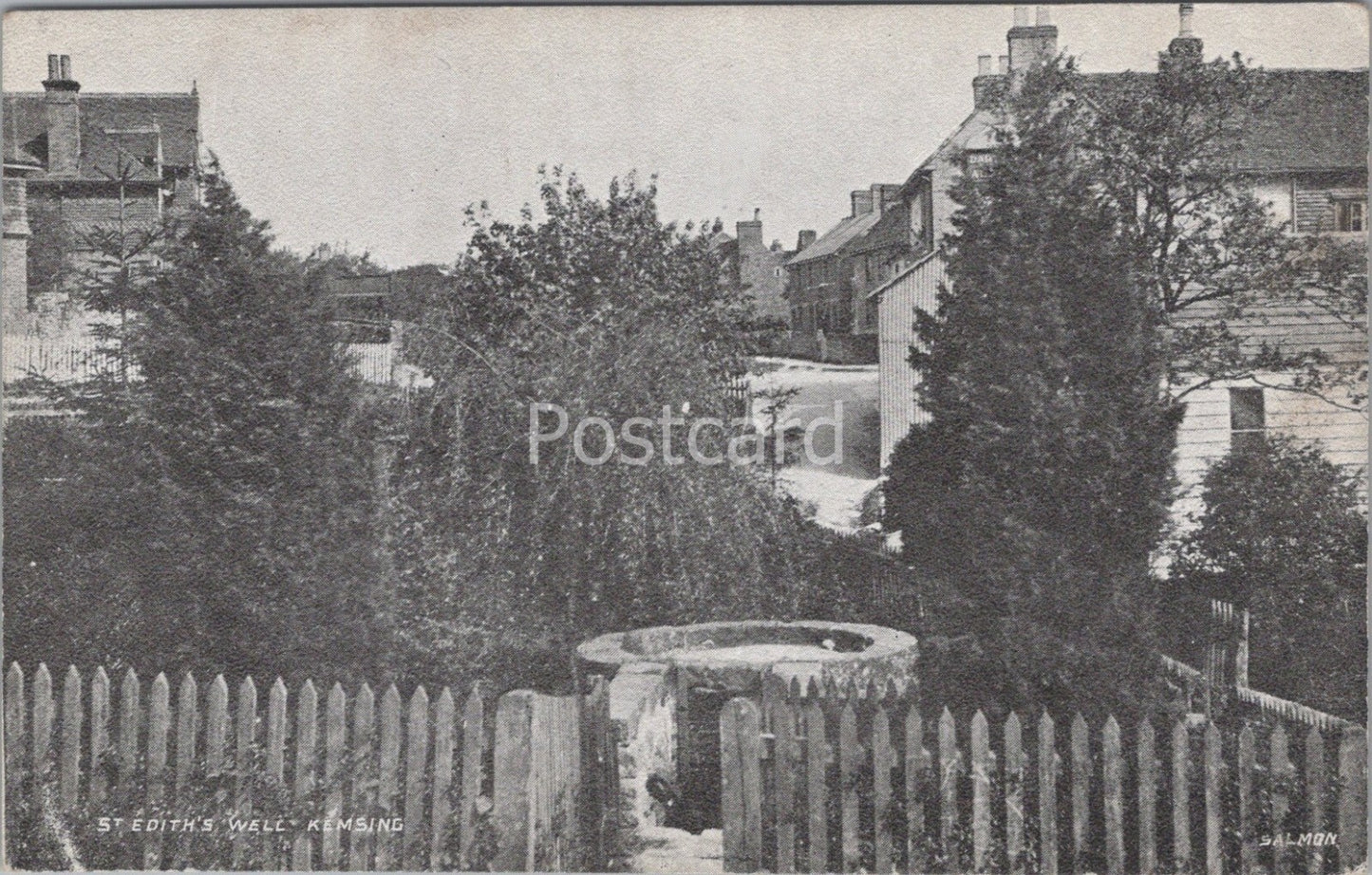 Kent Postcard: Kemsing St Edith's Well Village Street Houses XT4290
