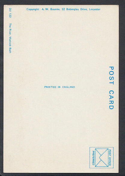 Derbyshire Postcard - The River, Matlock Bath  RR2291