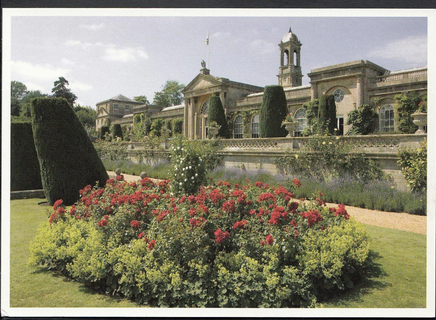 Wiltshire Postcard: Bowood House Gardens Calne Stately Home Rose Bed  LC6362