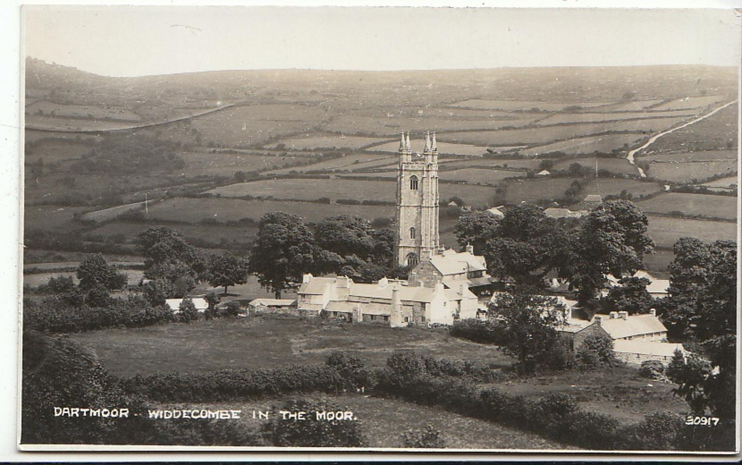 Devon Postcard - Dartmoor, Widdecombe in The Moor - Real Photograph  A8593
