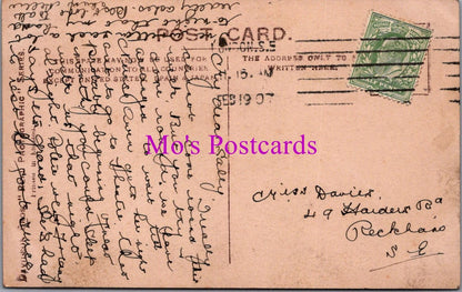 London Postcard: Westminster Abbey and Traffic. Posted 1907 - RS38475
