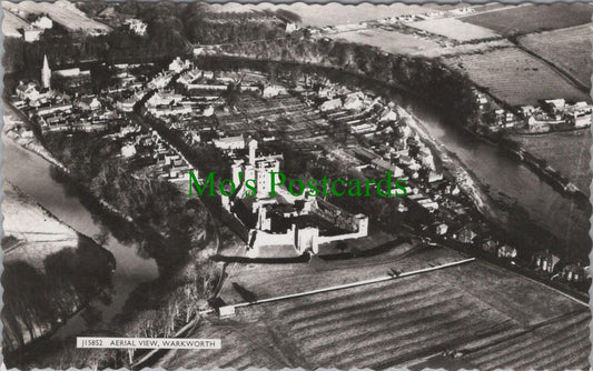 Northumberland Postcard - Warkworth Aerial View  DC1535