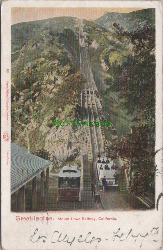 America Postcard - California - Great Incline, Mount Lowe Railway RS30880