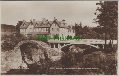 Scotland Postcard - Carr Bridges and Hotel, Great North Road  RS29662