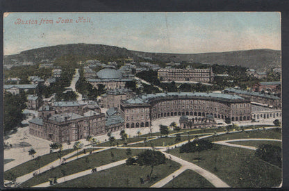 Derbyshire Postcard: Buxton From Town Hall RS6296