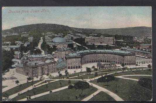 Derbyshire Postcard: Buxton From Town Hall RS6296