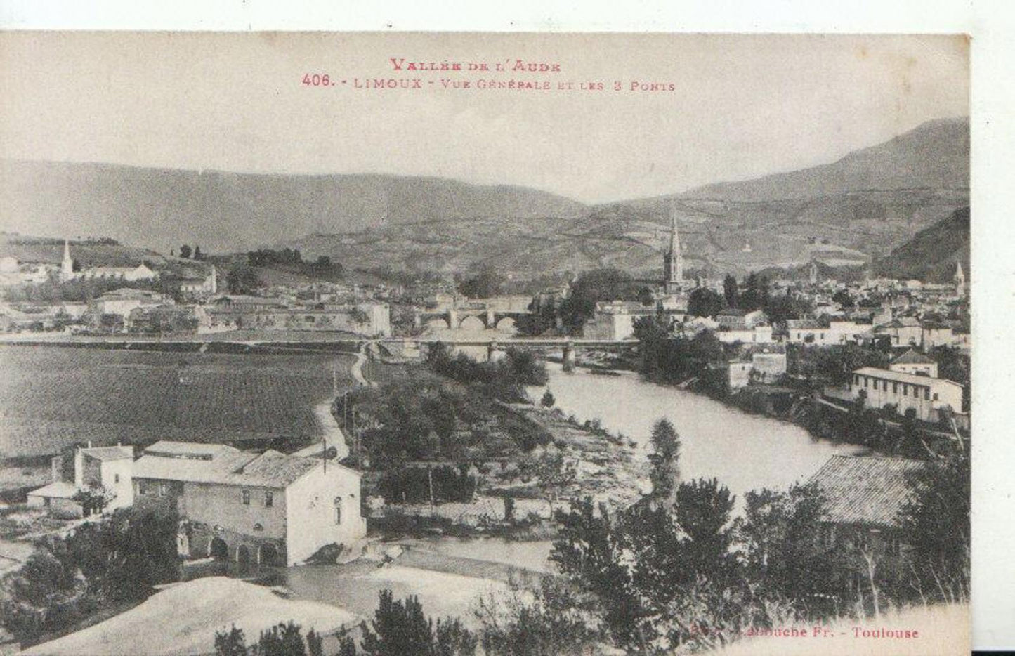 France Postcard - Limoux, Vue Generale Et Les 3 Ponts   TZ2466