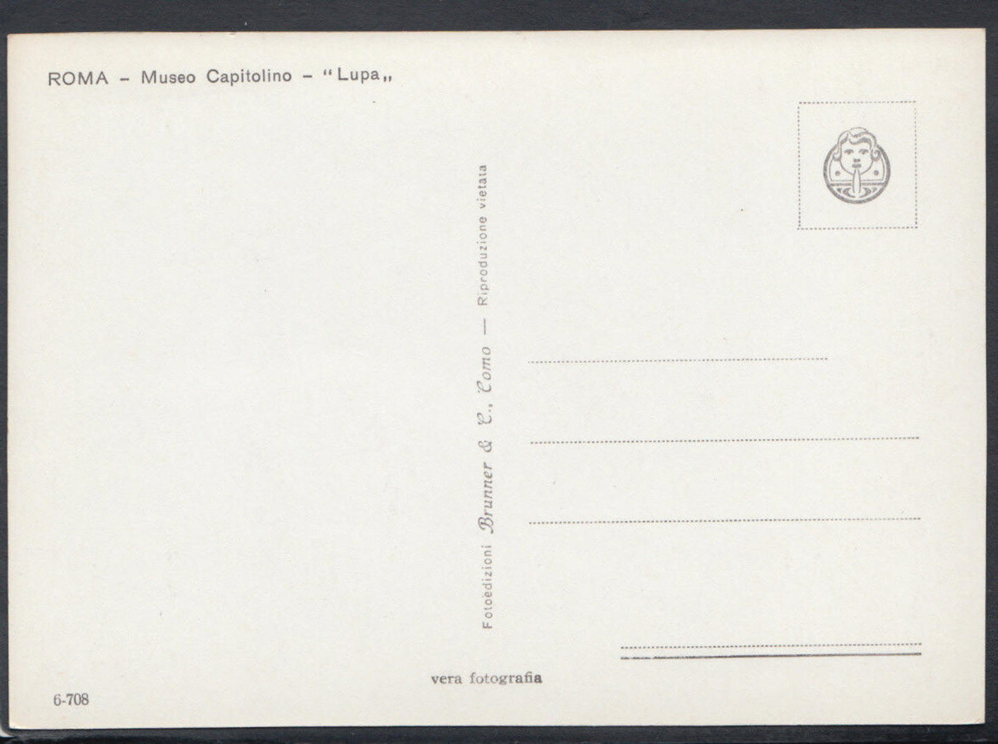 Italy Postcard - Roma - Museo Capitolino - "Lupa"  RR4866