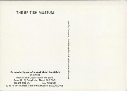 British Museum Postcard - Symbolic Figure of a Goat, S.Babylonia BC2500-RRR1281