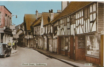 Church Street Godalming Surrey Postcard Frith Card Collocard Modern View 3246A