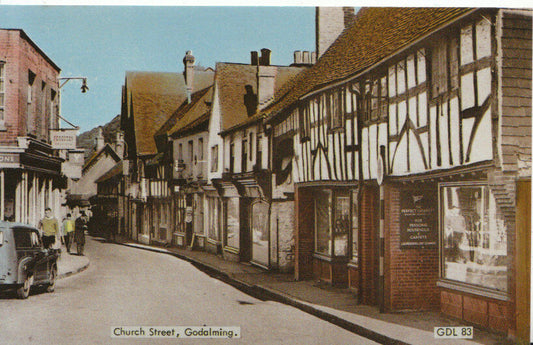 Church Street Godalming Surrey Postcard Frith Card Collocard Modern View 3246A