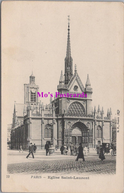 France Postcard - Paris, Eglise Saint-Laurent  HM247