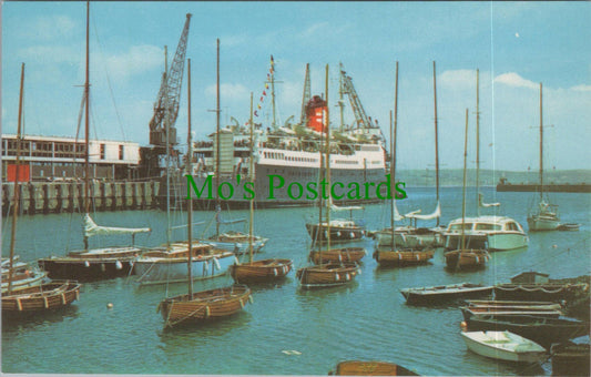 Dorset Postcard: Weymouth Harbour Yachting Boats Shipping Liner View  SW14552