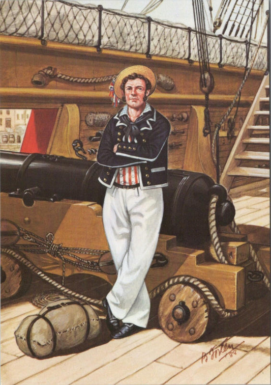 Military Art Postcard - Royal Navy Gunner, HMS Victory, 1805 - RR21892