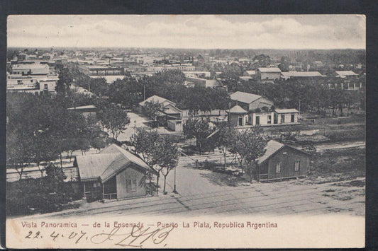 Argentina Postcard: Vista Panorámica de la Ensenada Puerto La Plata T10088
