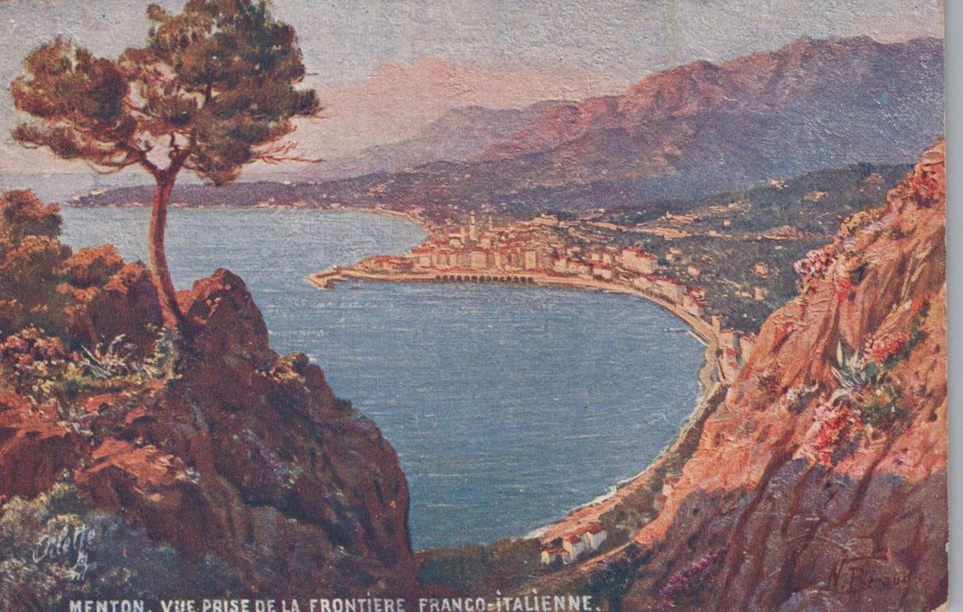 France Postcard - Menton, Vue Prise De La Frontiere Franco-Italienne  XT26