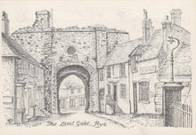 Load image into Gallery viewer, Sussex Postcard - Pencil Sketch of The Land Gate, Rye   RRR439
