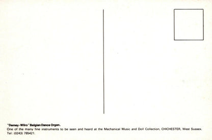 Music Postcard - "Demey-Wilro" Belgian Dance Organ, Chichester Museum    RRR404