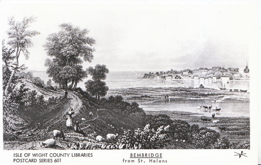 Isle of Wight Art Postcard: Bembridge from St Helens Pamlin Prints  X636