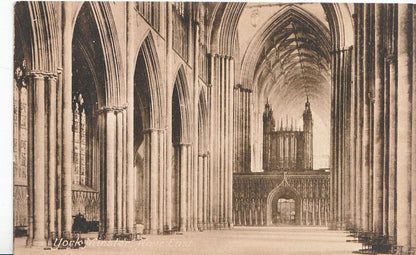 Yorkshire Postcard: York Minster Interior, Nave East  ZZ3469