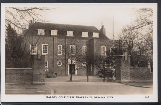 Surrey Postcard: New Malden, Malden Golf Club Traps Lane Course View RT4