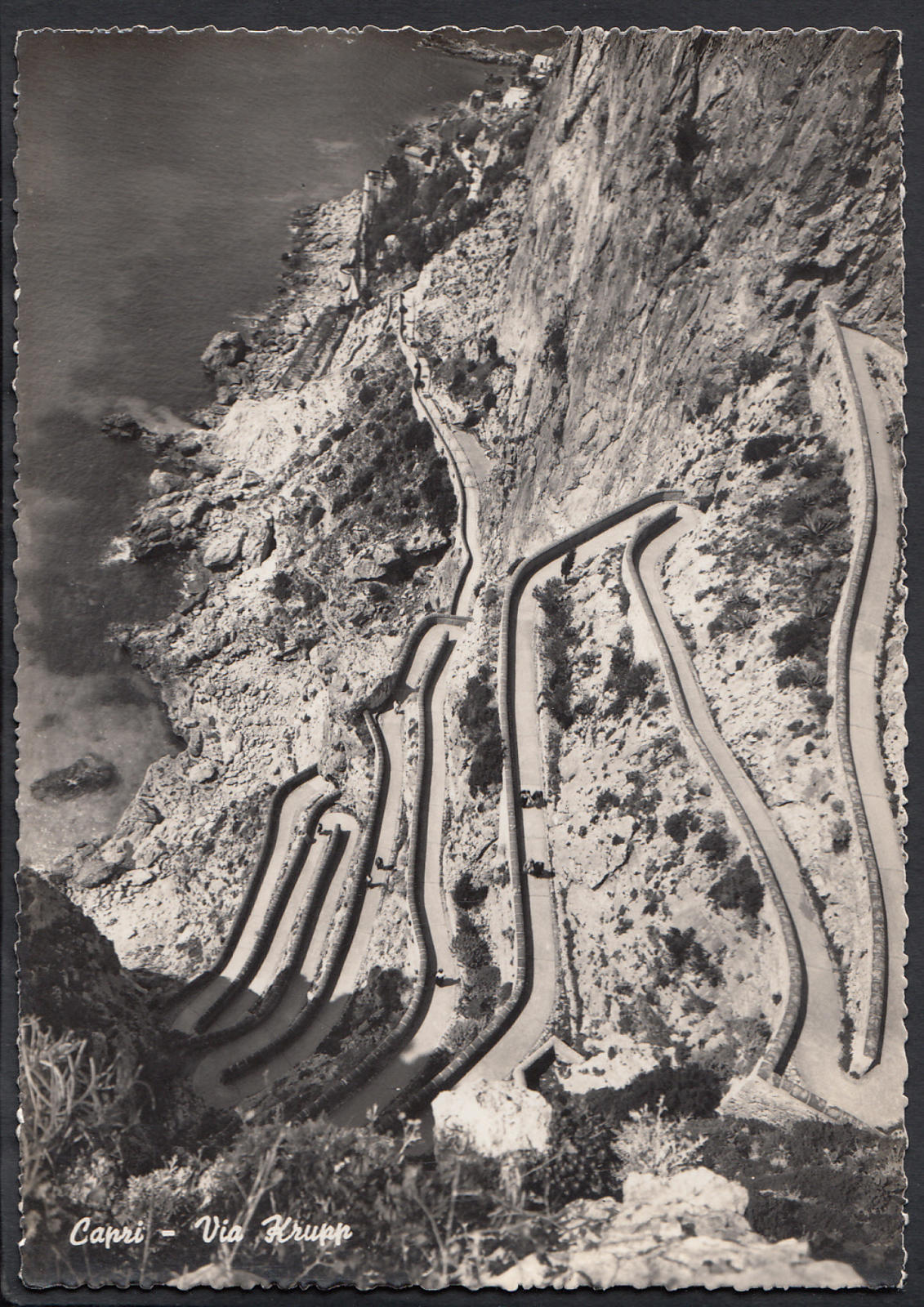 Italy Postcard - Capri, Krupp Street   RR1251