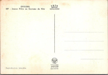Switzerland Postcard - Evolene, Swiss Costumes / Fashion  RR19990