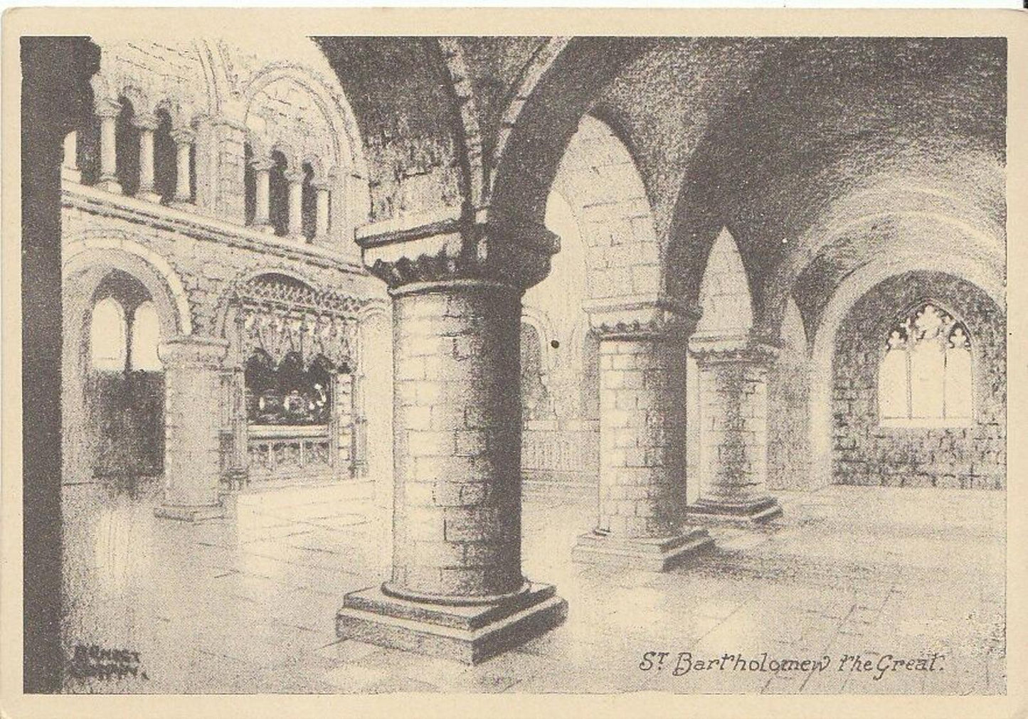 London Postcard - St Bartholomew The Great  AB506