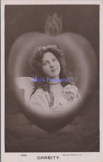 Religion Postcard - Charity Girl, Faith, Hope and Charity DC2341