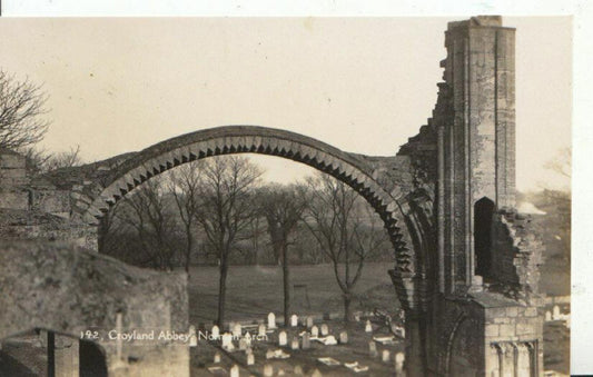 Lincolnshire Postcard: Croyland Abbey Norman Arch, Benedictine Monastery 2333A