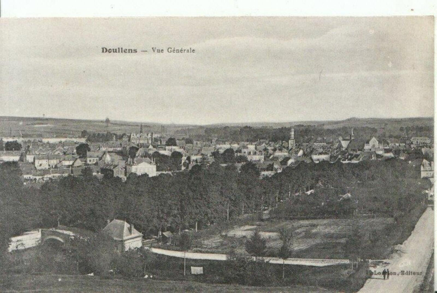 France Postcard: Doullens Vue Generale, Panorama Town Landscape View 12103A