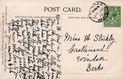 Embossed Naval History Postcard-Rule Britannia,Poetic Verse Thomas Campbell XT61