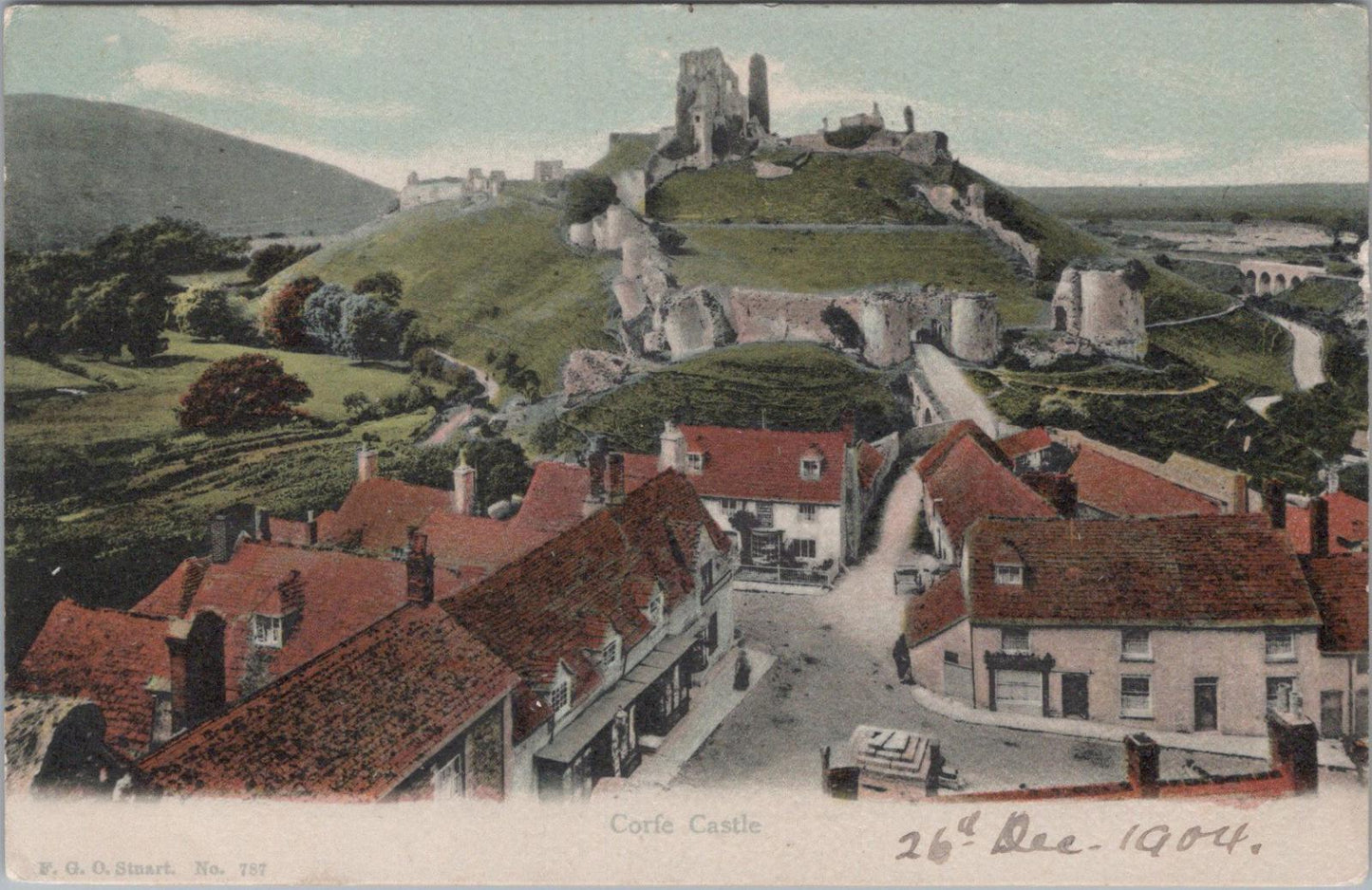 Dorset Postcard - Corfe Castle Village  XT159