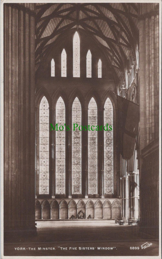 Yorkshire Postcard - York, The Minster, The Five Sisters Window  DC315