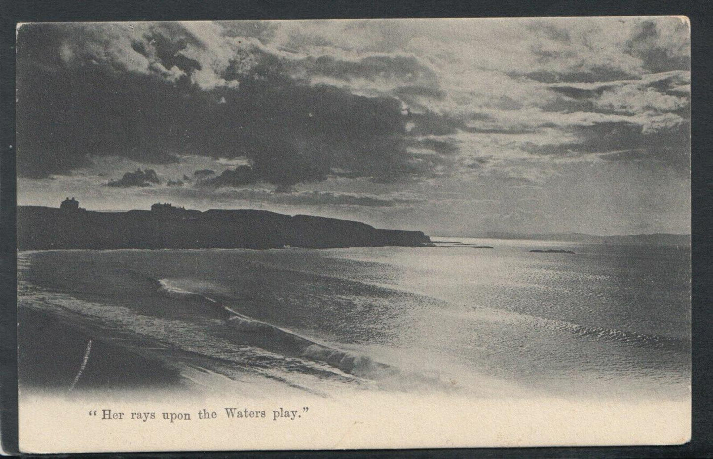 Landscape Postcard - Literature / Poem - "Her Rays Upon The Waters Play" RS18237