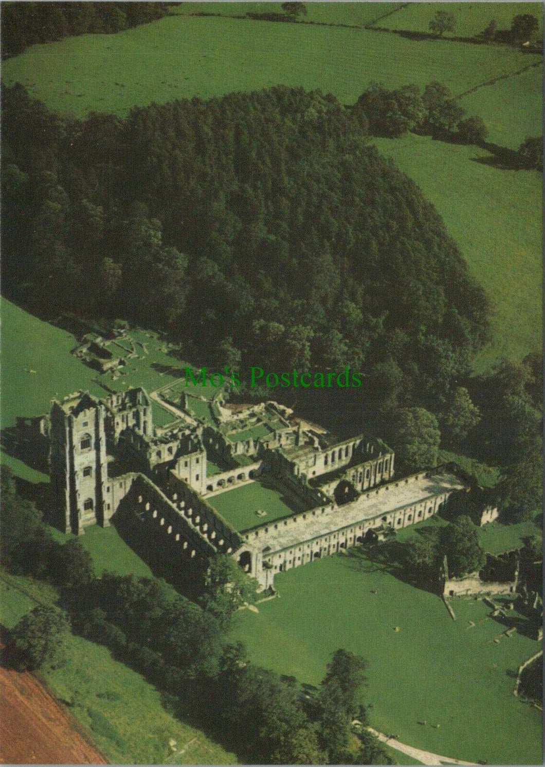 Yorkshire Postcard - Aerial View of Fountains Abbey  RR10842