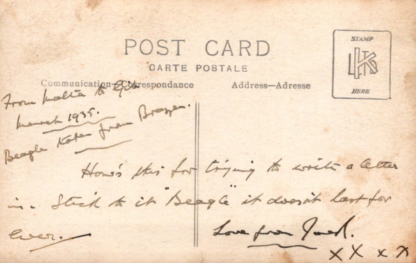 Naval History Postcard - British Royal Navy Convoy, Message About Malta  XT63