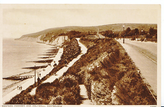 Sussex Postcard - Western Parades and Holywell, Eastbourne SL268