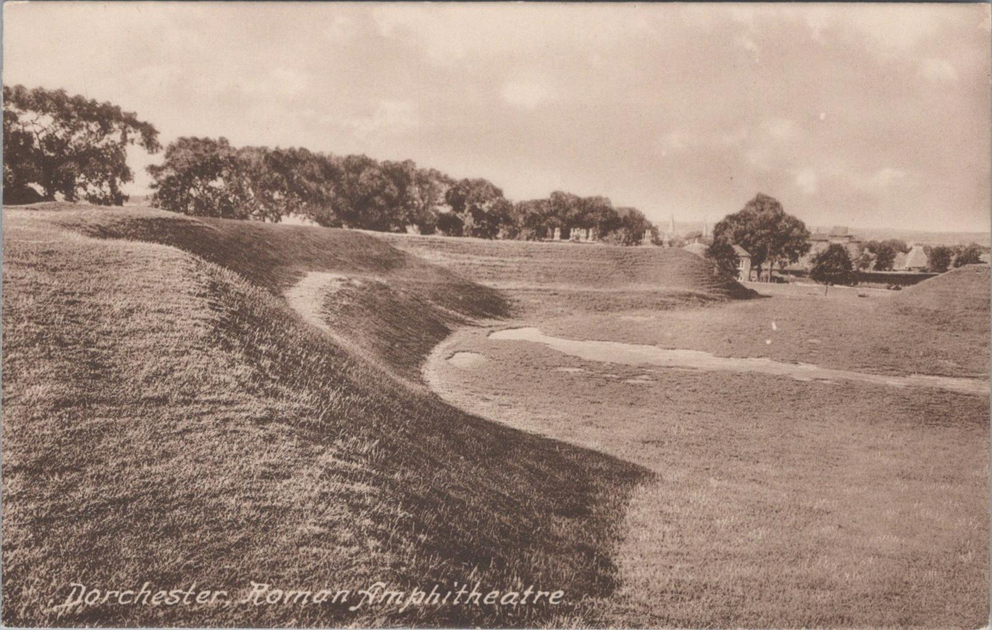 Dorset Postcard - Dorchester, Roman Amphitheatre   XT165