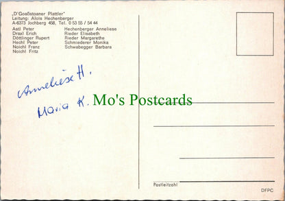 Music Postcard - D'Goassstoaner Plattler, Jochberg, Tirol, Austria RR14359
