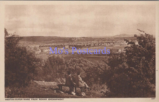 Somerset Postcard - Weston-Super-Mare From Roman EnCampment   DC2146