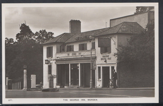Surrey Postcard: The George Inn Morden Historic Coaching Pub View RT2437