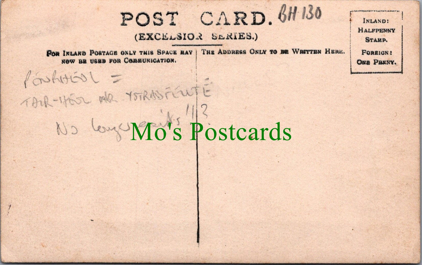 Powys Postcard: Penrheol Builth Wells Rural House Cottages 1910s RPPC BH130