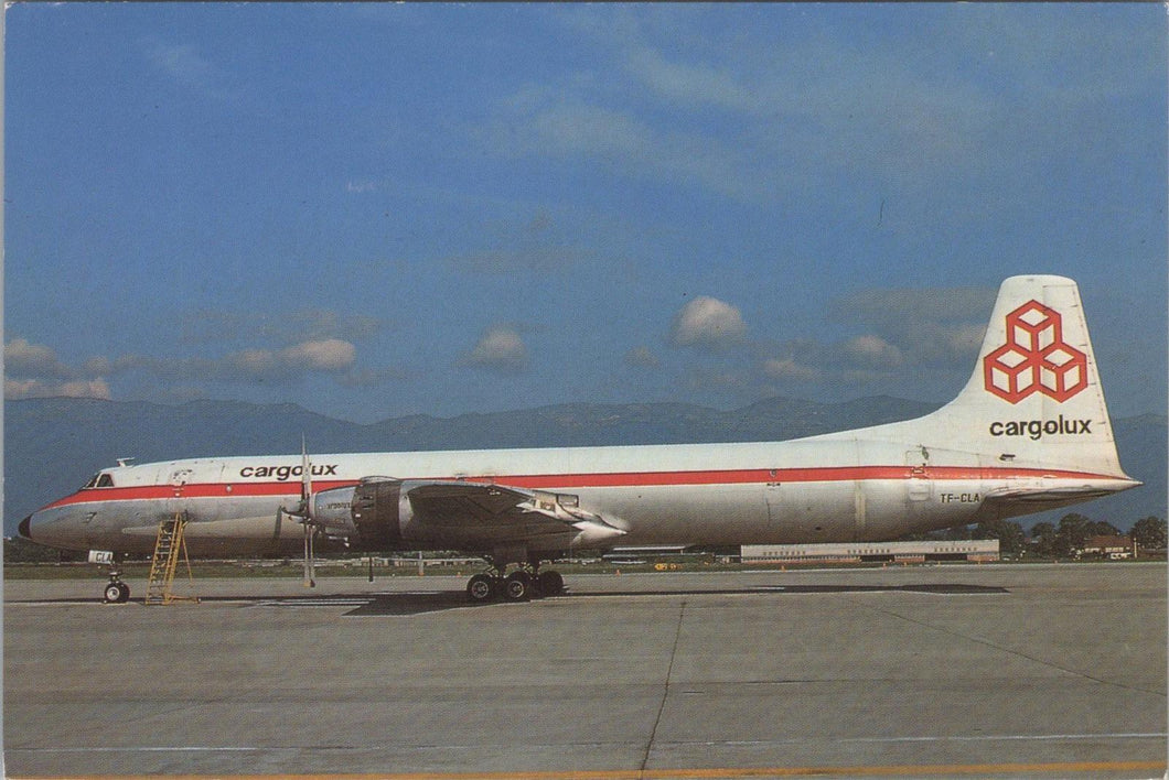 Aviation Postcard - Cargolux Canadair CL-44 Aeroplane at Geneva   RR18709