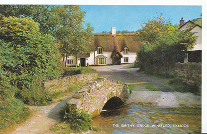 Somerset Postcard - The Smithy Bridge, Winsford, Exmoor   SL35