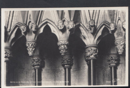 Yorkshire Postcard -Details of Carving in The Chapter House,York Minster RS17819