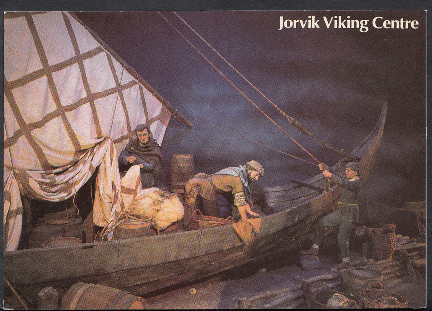 Yorkshire Postcard - York, The Jorvik Viking Centre, Ship Docked, Wharf  B2602