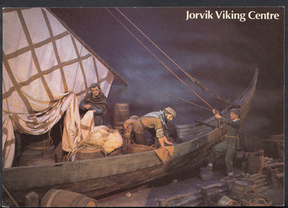 Yorkshire Postcard - York, The Jorvik Viking Centre, Ship Docked, Wharf  B2602